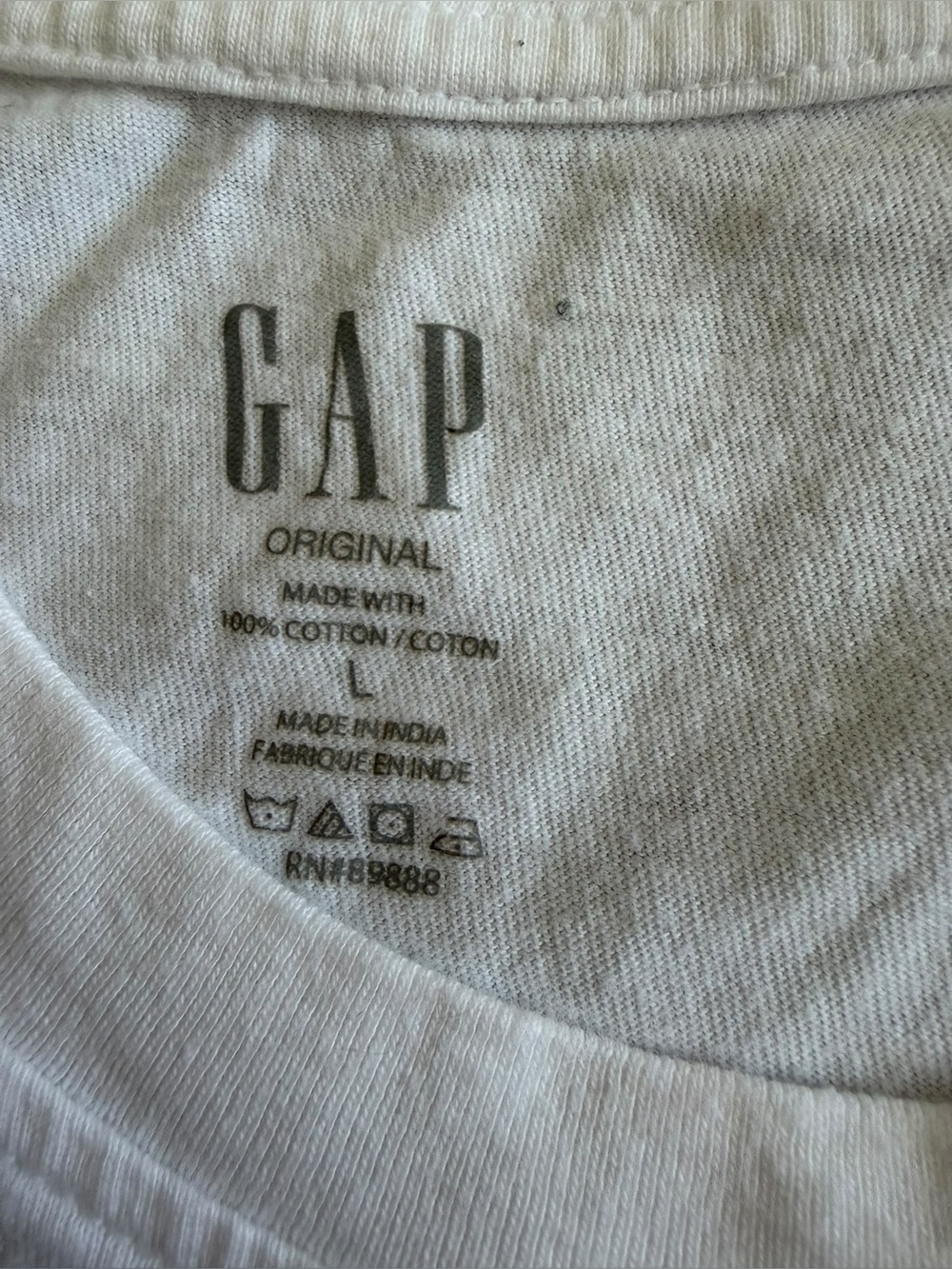 GAP White Logo-Print Crewneck Tee - Picture 3 of 5